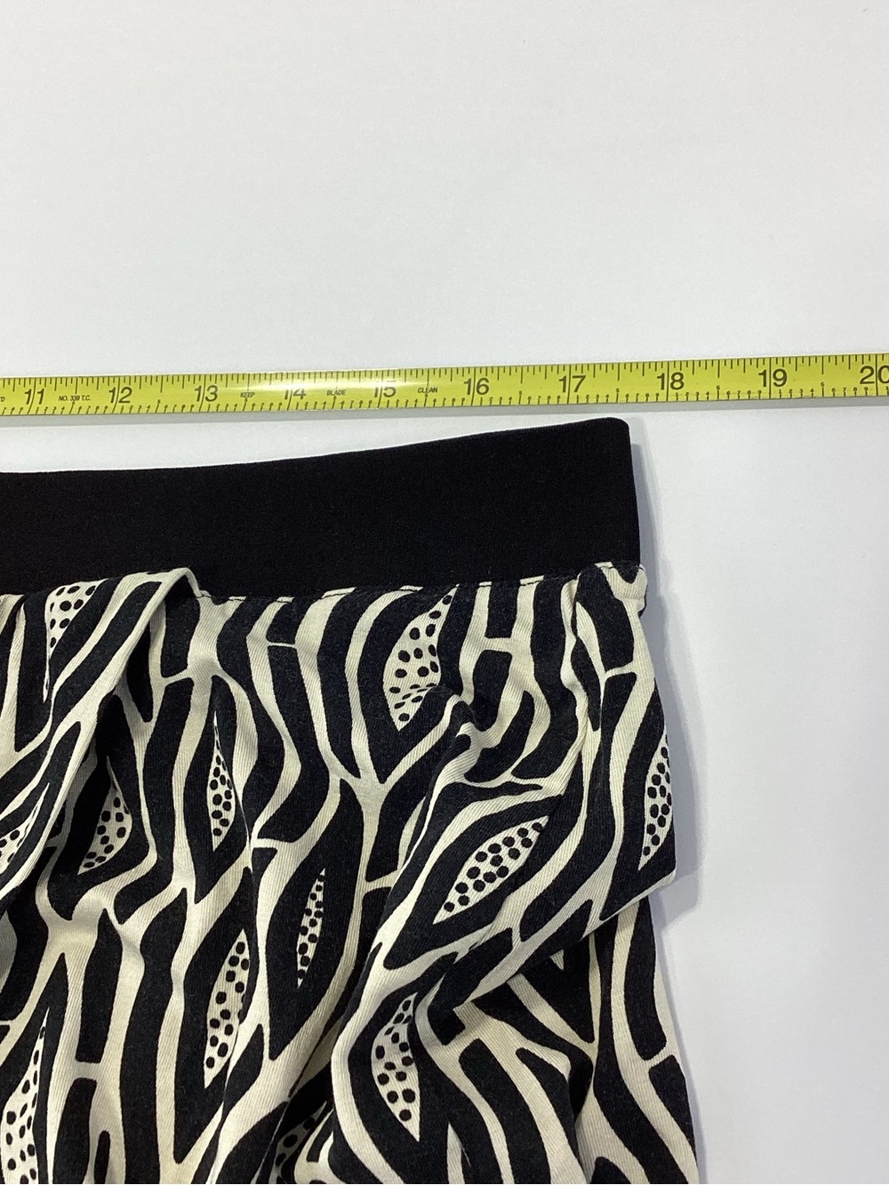 Gudrun Sjoden Pull On Flow Pants Black & Cream Patterned Wide-Leg Cross Front XL - Picture 10 of 10